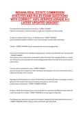 INDIANA REAL ESTATE COMMISSION &NewLine;STATUTES AND RULES EXAM QUESTIONS &NewLine;WITH CORRECT 100&percnt; VERIFIED &lpar;GRADE A&plus;&rpar; &NewLine;LATEST UPDATED 2026&sol;2027 