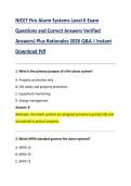 NICET Fire Alarm Systems Level II Exam &NewLine;Questions and Correct Answers Verified &NewLine;Answers&rpar; Plus Rationales 2026 Q&A &vert; Instant &NewLine;Download Pdf