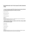 NR 226 Adult Health I Exam 2 Practice Questions 2026 &vert;Chamberlain&NewLine;College