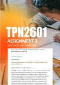 TPN2601 Assignment 3 Semester 1 2026 - Due May June 2026