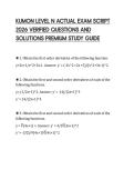 KUMON LEVEL N ACTUAL EXAM SCRIPT&NewLine;2026 VERIFIED QUESTIONS AND&NewLine;SOLUTIONS PREMIUM STUDY GUIDE