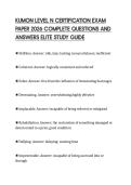 KUMON LEVEL N CERTIFICATION EXAM&NewLine;PAPER 2026 COMPLETE QUESTIONS AND&NewLine;ANSWERS ELITE STUDY GUIDE&NewLine;