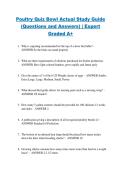 Poultry Quiz Bowl Actual Study Guide &NewLine;&lpar;Questions and Answers&rpar; &vert; Expert &NewLine;Graded A&plus;