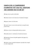 KUMON LEVEL N COMPREHENSIVE&NewLine;EXAMINATION TEST 2026 FULL QUESTIONS&NewLine;AND ANSWERS HIGH SCORE SET