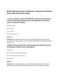 NR 226 Adult Health I Week 7 Study Guide - Respiratory and Acid-Base&NewLine;Balance 2026 &vert;Chamberlain College