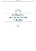 Samenvatting  -  Klassieke sociologische theorie