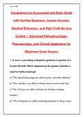 COMPREHENSIVE NURSING ASSESSMENT & STUDY GUIDE&colon; 200 VERIFIED QUESTIONS & RATIONALES &ndash; PASS YOUR NCLEX OR COURSE EXAM WITH AN A&plus;&NewLine;&NewLine;