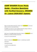 AANP BOARDS Exam Study &NewLine;Guide &ndash; Practice Questions &NewLine;with Verified Answers&period; GRADED &NewLine;A&plus;&period; Latest 2026&sol;2027 Update&period; 