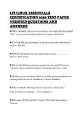LPI LINUX ESSENTIALS&NewLine;CERTIFICATION 2026 TEST PAPER&NewLine;VERIFIED QUESTIONS AND&NewLine;ANSWERS