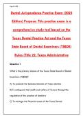 TEXAS DENTAL JURISPRUDENCE EXAM WITH 200&plus; REAL PRACTICE QUESTIONS&comma; ANSWERS & RATIONALES &ndash; UPDATED FOR 2025 TSBDE RULES