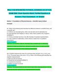 WGU C165 INTEGRATED PHYSICAL SCIENCES OA ACTUAL EXAM 2026 &vert; Exam Question Bank &vert; Verified Questions & Answers &vert; Pass Guaranteed - A&plus; Graded&NewLine;&NewLine;