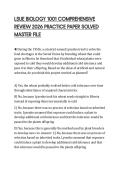 LSUE BIOLOGY 1001 COMPREHENSIVE&NewLine;REVIEW 2026 PRACTICE PAPER SOLVED&NewLine;MASTER FILE&NewLine;