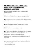 LSUS MBA 704 TEST 1 2026 TEST&NewLine;BANK TESTED QUESTIONS&NewLine;CORRECT ANSWERS&NewLine;