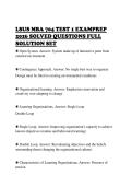 LSUS MBA 704 TEST 1 EXAMPREP&NewLine;2026 SOLVED QUESTIONS FULL&NewLine;SOLUTION SET