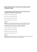 NR 302 Health Assessment I Final Exam Practice Questions 2026&NewLine;&vert;Chamberlain College
