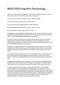 WGU D570 Cognitive Psychology Most Recent 2026&sol;2027 Questions and Accurate Answers 