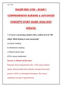 GALEN NSG 3100 EXAM WITH 200&plus; REAL PRACTICE QUESTIONS&comma; ANSWERS & RATIONALES &ndash; FLUID & ELECTROLYTES&comma; ACID‑BASE&comma; PERIOPERATIVE CARE&comma; SHOCK & MORE