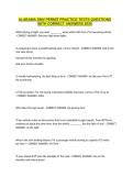 Alabama DMV Permit Practice Test Questions with Correct Answers 2026 A&plus;&NewLine;