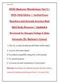 GCSU &lpar;BACHOON&rpar; MICROBIOLOGY TEST 2 WITH 200&plus; REAL PRACTICE QUESTIONS&comma; ANSWERS & RATIONALES &ndash; UPDATED 2025-2026 EDITION