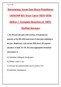 AGACNP CERTIFICATION EXAM WITH 200&plus; REAL PRACTICE QUESTIONS&comma; ANSWERS & RATIONALES &ndash; GERONTOLOGY ACUTE CARE NURSE PRACTITIONER 2025 EDITION