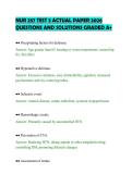 NUR 257 TEST 3 ACTUAL PAPER 2026&NewLine;QUESTIONS AND SOLUTIONS GRADED A&plus;