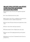 MILADY FINAL REVIEW 2026 STUDY&NewLine;GUIDE PRACTICE QUESTIONS&NewLine;DETAILED SOLUTIONS