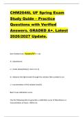 CHM2046L UF Spring Exam  Study Guide &ndash; Practice  Questions with Verified  Answers&period; GRADED A&plus;&period; Latest  2026&sol;2027 Update&period; 