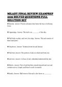 MILADY FINAL REVIEW EXAMPREP&NewLine;2026 SOLVED QUESTIONS FULL&NewLine;SOLUTION SET&NewLine;