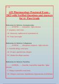 ATI Pharmacology Proctored Exam &ndash; &NewLine;2023 with Verified Questions and Answers &NewLine;for A&plus; Pass Grade