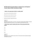 NR 305 Health Assessment Week 5&colon; Cardiovascular and Peripheral&NewLine;Vascular Systems 2026 &vert;Chamberlain College