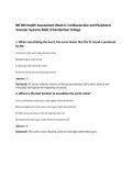 NR 305 Health Assessment Week 6&colon; Cardiovascular and Peripheral&NewLine;Vascular Systems 2026 &vert;Chamberlain College