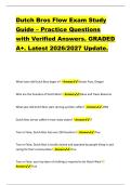 Dutch Bros Flow Exam Study &NewLine;Guide &ndash; Practice Questions &NewLine;with Verified Answers&period; GRADED &NewLine;A&plus;&period; Latest 2026&sol;2027 Update&period; 