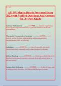 ATI PN Mental Health Proctored Exam &NewLine;2023 with Verified Questions And Answers &NewLine;for  A&plus; Pass Grade