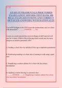 ATI RN FUNDAMENTALS PROCTORED &NewLine;EXAM LATEST 20252026 TEST BANK 100 &NewLine;REAL EXAM &lbrack;QUESTIONS AND CORRECT &NewLine;DETAILED ANSWERS&rsqb; WITH RATIONALES