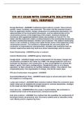 CM 413 EXAM WITH COMPLETE SOLUTIONS 100&percnt; VERIFIED&excl;&excl;