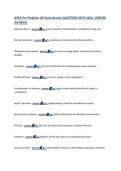 APEA Pre-Predictor NP Exam Review QUESTIONS WITH WELL VERIFIED &NewLine;ANSWERS &NewLine;Medicare Part A - answer☑️️&period;&period;Covers inpatient hospitalizations and skilled nursing care&period; &NewLine;Nursing home care - answer☑️️&period;&period;Custodial care not covered by Medicare Part A&period; &NewLine;Mycoplasm