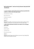 NR 324 Adult Health II - Renal and Urinary Disorders Study Guide 2026&NewLine;&vert;Chamberlain