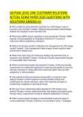 GA PGM LEVEL ONE CUSTOMER RELATIONS&NewLine;ACTUAL EXAM PAPER 2026 QUESTIONS WITH&NewLine;SOLUTIONS GRADED A&plus;