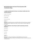 NR 324 Adult Health II Final Exam Practice Questions 2026&NewLine;&vert;Chamberlain College