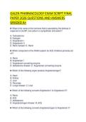 GALEN PHARMACOLOGY EXAM SCRIPT FINAL&NewLine;PAPER 2026 QUESTIONS AND ANSWERS&NewLine;GRADED A&plus;