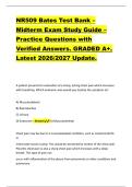 NR509 Bates Test Bank &ndash; &NewLine;Midterm Exam Study Guide &ndash; &NewLine;Practice Questions with &NewLine;Verified Answers&period; GRADED A&plus;&period; &NewLine;Latest 2026&sol;2027 Update&period;  