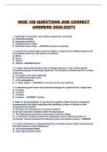 NHIE 100 QUESTIONS AND CORRECT ANSWERS 2026-2027&excl;&excl;