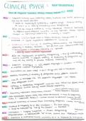 Clinical psychology key question