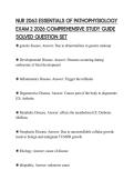 NUR 2063 ESSENTIALS OF PATHOPHYSIOLOGY&NewLine;EXAM 2 2026 COMPREHENSIVE STUDY GUIDE&NewLine;SOLVED QUESTION SET