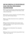 NUR 2063 ESSENTIALS OF PATHOPHYSIOLOGY&NewLine;EXAM 2 2026 FINAL REVIEW BUNDLED&NewLine;SOLUTION PACKAGE&NewLine;