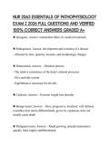 NUR 2063 ESSENTIALS OF PATHOPHYSIOLOGY&NewLine;EXAM 2 2026 FULL QUESTIONS AND VERIFIED&NewLine;100&percnt; CORRECT ANSWERS GRADED A&plus;