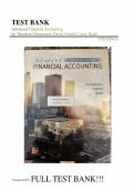 Test bank for Advanced Financial Accounting 10th Edition all chapters fully covered with test questions and answers graded A&plus;