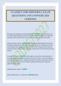 CLASSICS 2300 MIDTERM 2 EXAM&NewLine;QUESTIONS AND ANSWERS 2026&NewLine;VERIFIED&period;