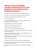 HCD Exam Newest 2025&sol;2026 Complete All Questions And Correct Detailed Answers &vert;Already Graded A&plus;&vert;&vert;Already Graded A&plus;
