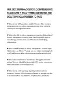 NUR 2407 PHARMACOLOGY COMPREHENSIVE&NewLine;EXAM PAPER 3 2026 TESTED QUESTIONS AND&NewLine;SOLUTIONS GUARANTEED TO PASS